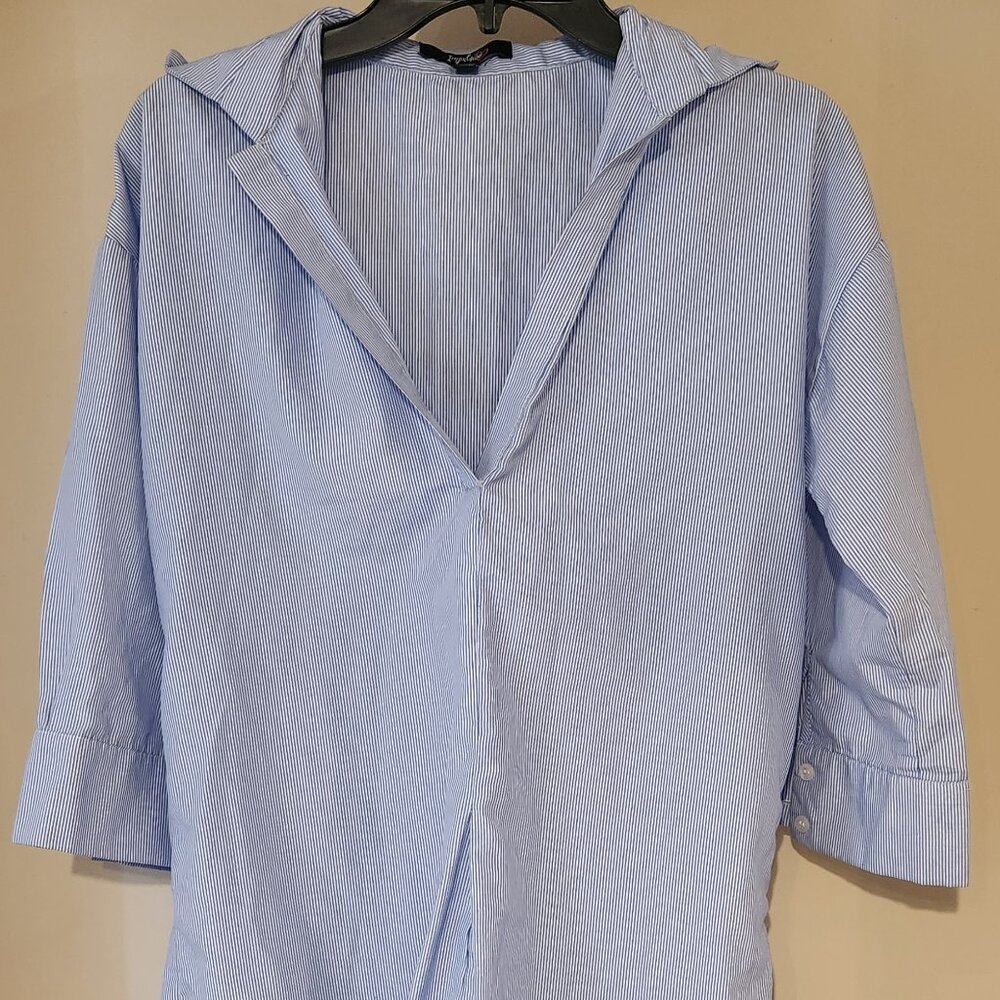 Blue striped dress
